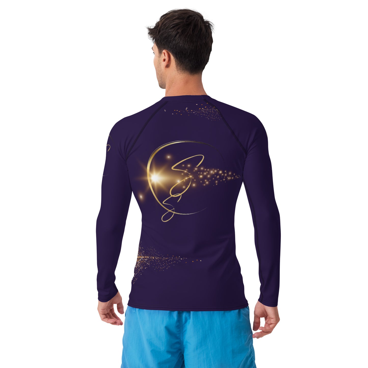 Rebel Artist Men's Rash Guard - Deep Purple