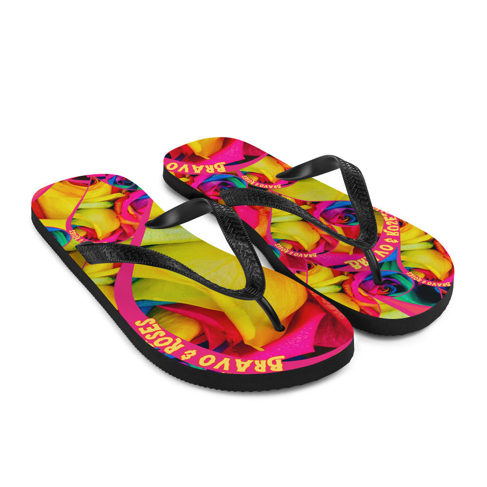 Bravo & Roses Bouquet Flip-Flops