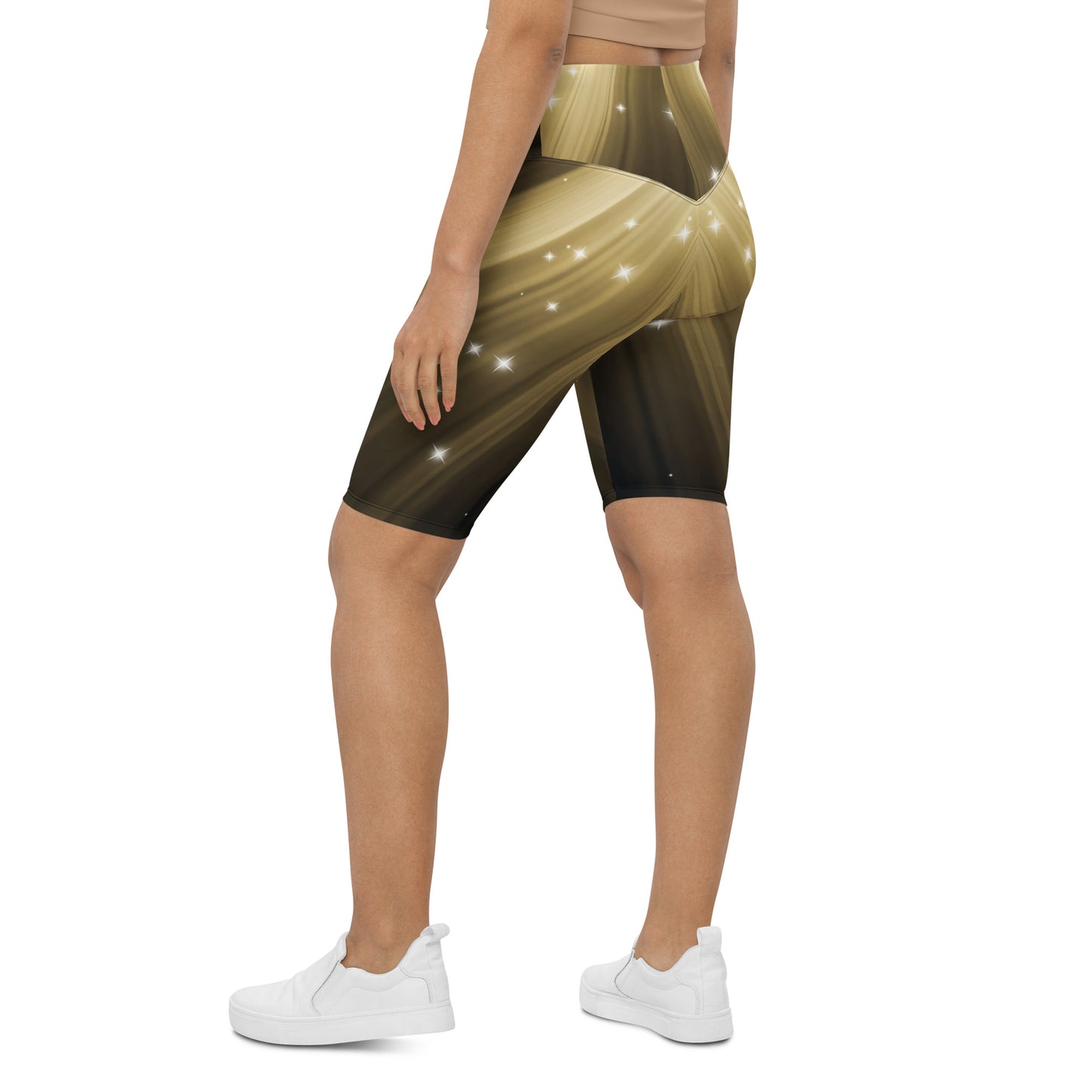 Gold SpotlYght Biker Shorts