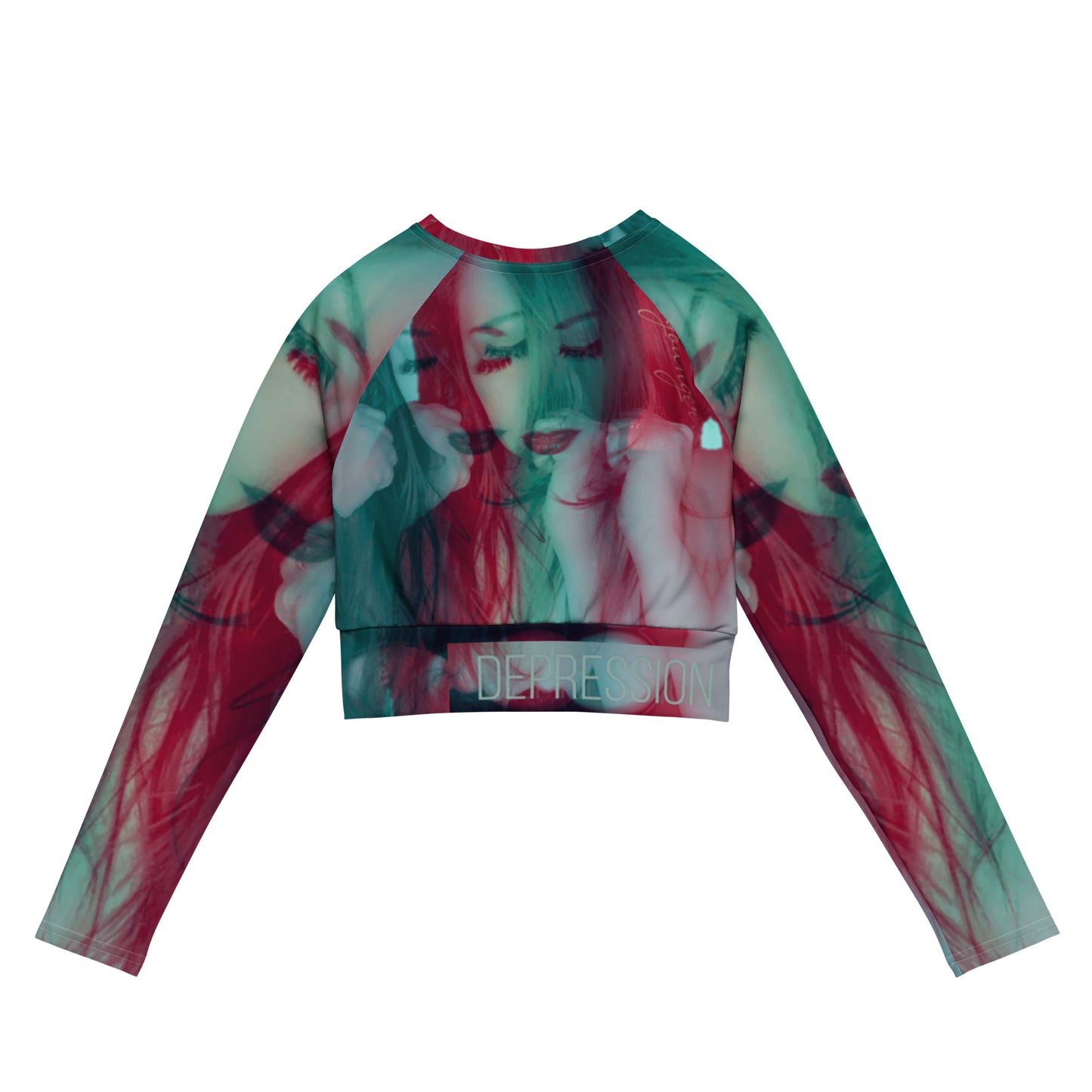 Depression Long-Sleeve Crop Top - D8