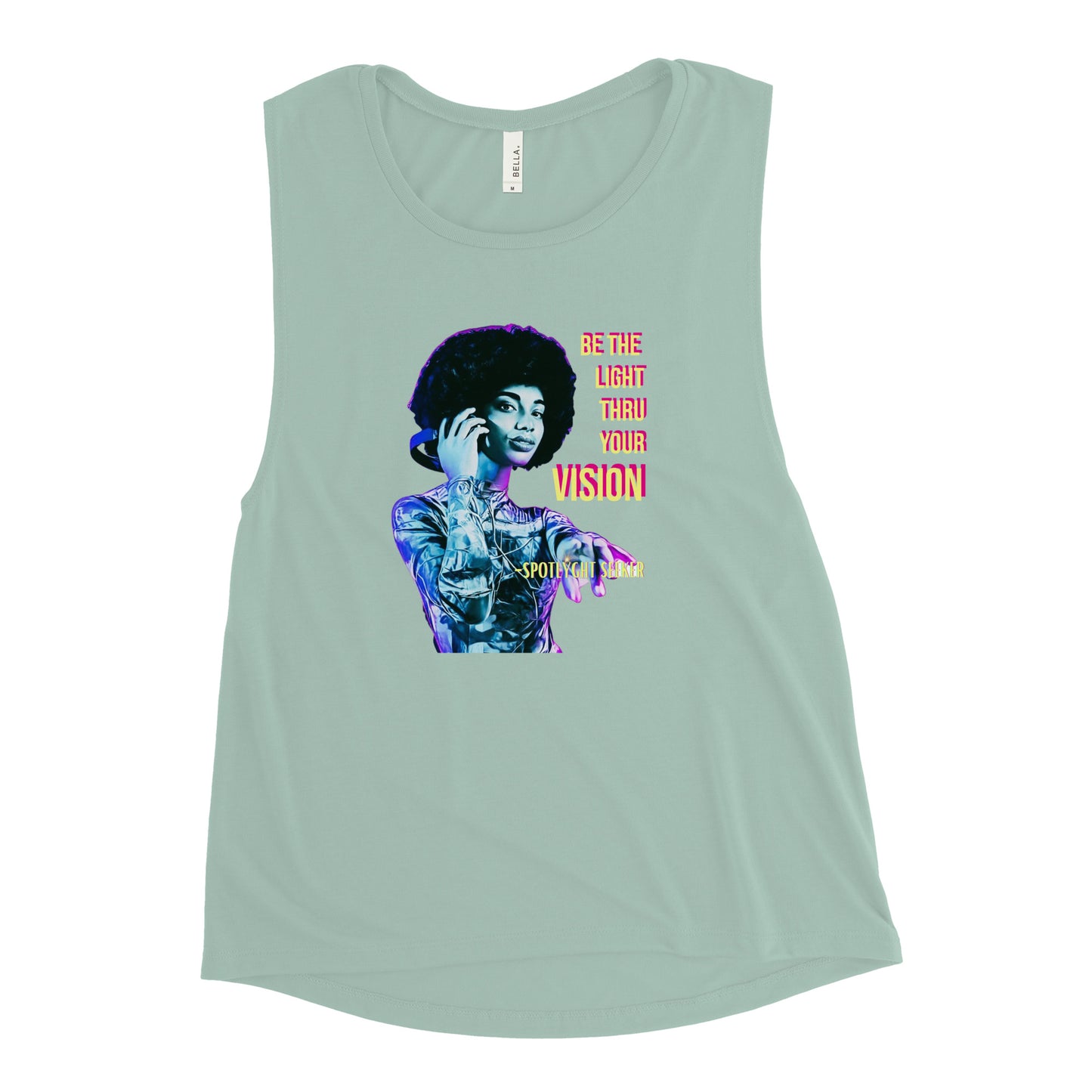 For the female artist - 'Be the Light' inspirational tank tops β¨π¨, designed to ignite creativity and illuminate your path.