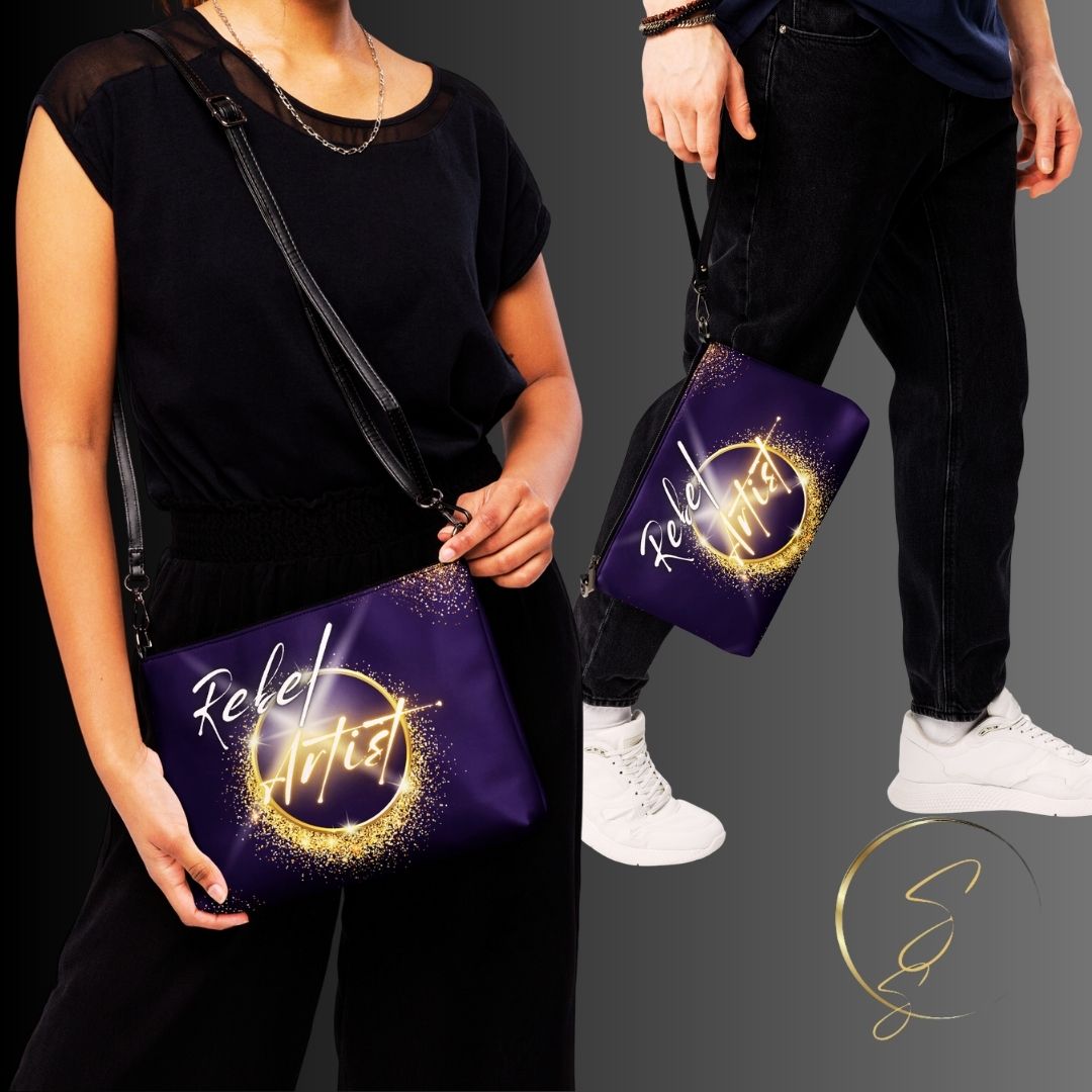🔥 Bold and Edgy Design: Make a statement and showcase your rebel spirit with this eye-catching deep purple crossbody bag.
