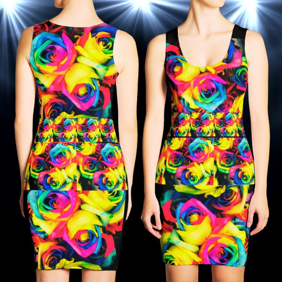 Female Artists, Let your creativity shine and be celebrated with our Sunlight and Moonlight BodyCon Dresses from the Bravo & Roses Collection!  🌙 Moonlight BodyCon Dress: Mesmerize the night with your artistry, capturing hearts and admiration.