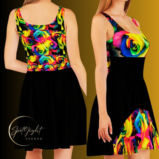 Emote Merch from SpotlYght Seeker - from the Bravo and Roses Collection the Moonlight & Petti Skater Dress for the Female  Artist because artists deserve praise.