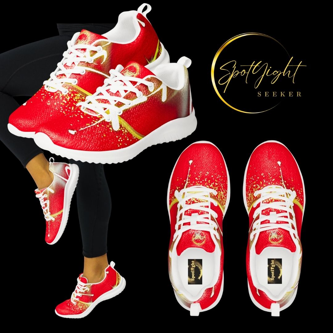 "Step into Your Artistic Revolution with Rebel Artist Sneakers - Unleash Your Creative Spirit with Bold and Unique Women's Footwear!" - SpotlYght Seeker - Crimson