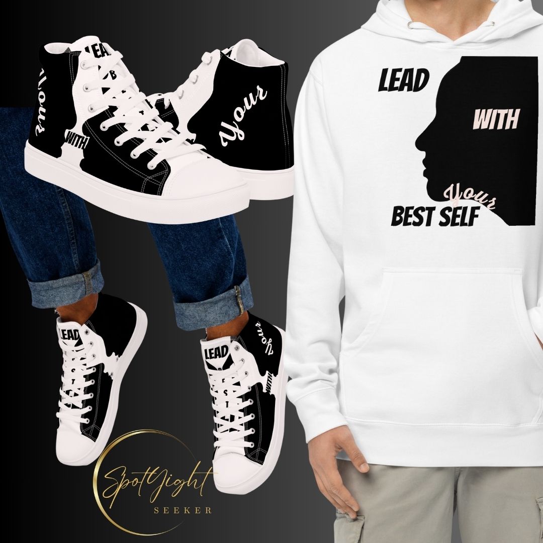 SpotlYght Seeker LBS Unisex Mid-Weight Hoodie in White – Stride confidently and express your artistic spirit with this Motivate-Merch essential.