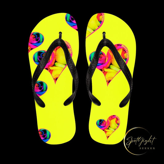 🌟 Elevate your style with Bravo & Roses Signature flip flops! 🌹✨  🎨 Calling all Spotlyght Seekers and Art Enthusiasts! 🎨 These flip flops are more than just footwear – they're a celebration of art and creativity! 🎉 Embrace your artistic spirit with every step you take.