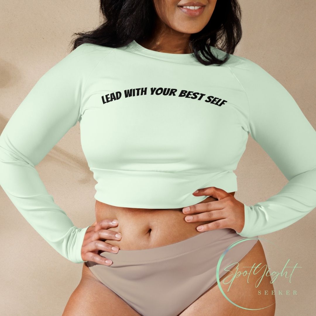 Dynamic Long-Sleeve Crop – Maintain sexy in a bulk fest season with SpotlYght Seeker's design-matched crop top plus size