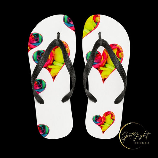 🌟 Elevate your style with Bravo & Roses Signature flip flops! 🌹✨  🎨 Calling all Spotlyght Seekers and Art Enthusiasts! 🎨 These flip flops are more than just footwear – they're a celebration of art and creativity! 🎉 Embrace your artistic spirit with every step you take.