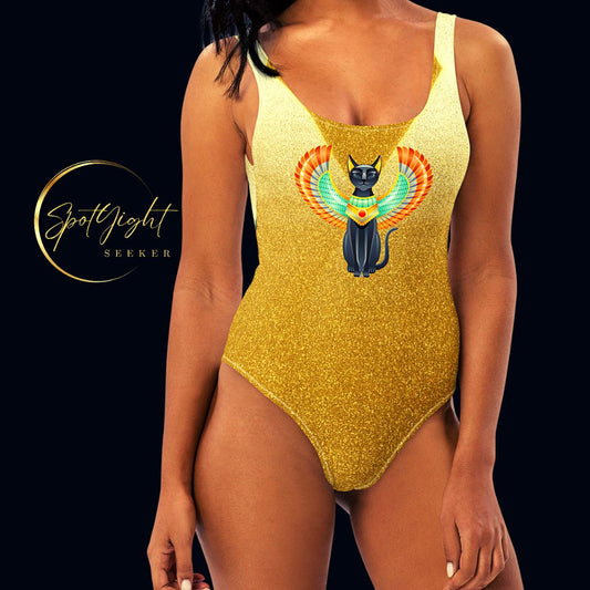Pyramid Spotlyght Cat One-Piece Swimsuit