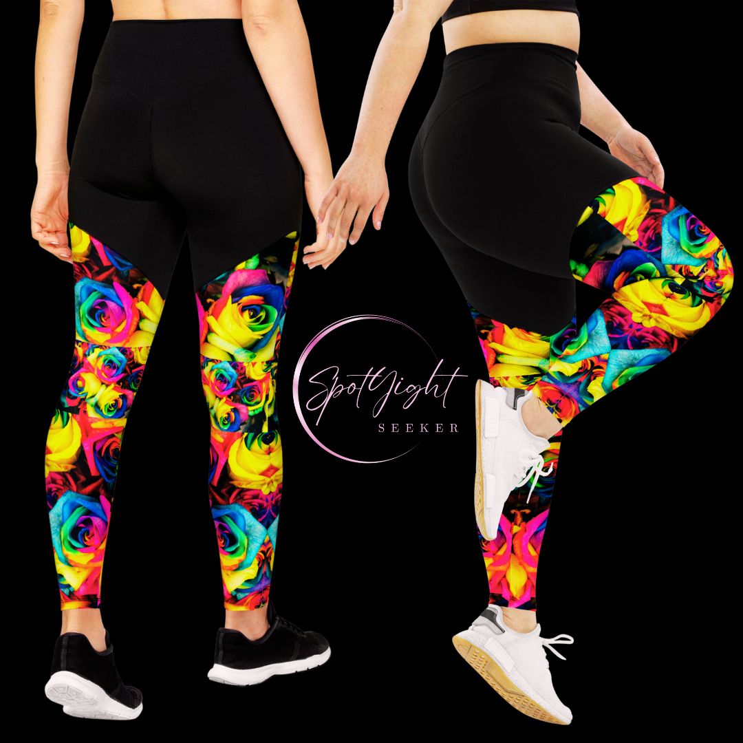 Moonlight & Roses Sports Leggings from the Bravo and Roses Collection - because artist deserve praise