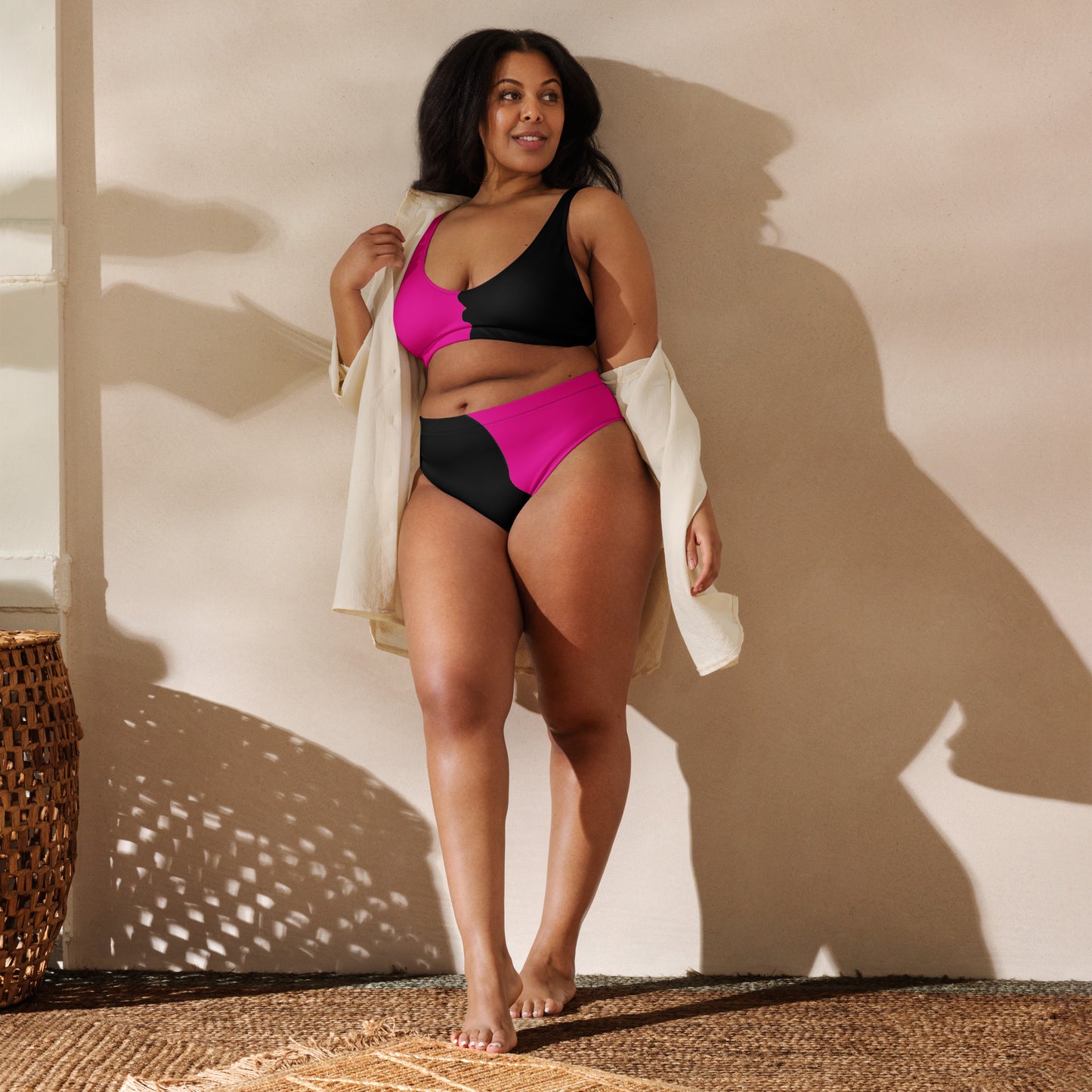LBS Motivate Merch High-Waisted Bikini - Set Goals, Own the Spotlight - Your key to success and spotlight-worthy confidence! Plus Size