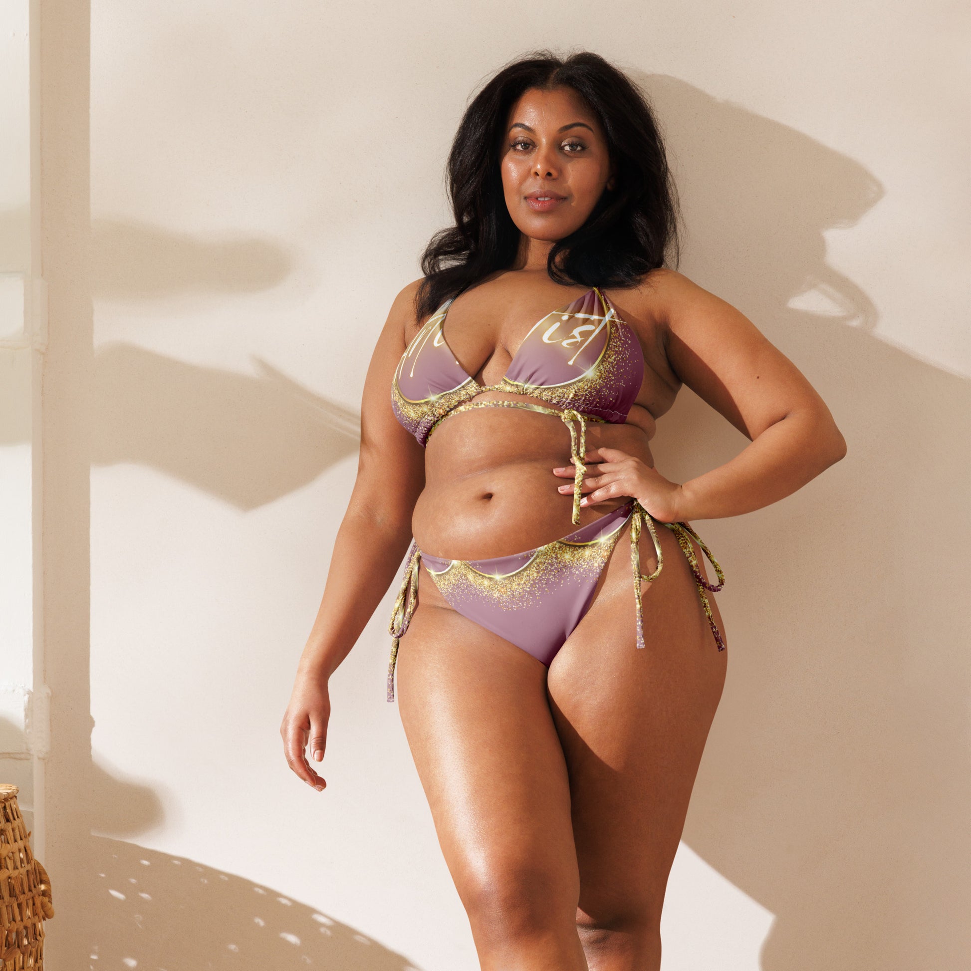 Tapestry Rebel Artist Sting Bikini - A mesmerizing tapestry-patterned bikini representing artistic freedom and creative expression.- Plus size