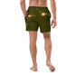 Karaka Rebel Artist Swim Trunks - Army green swim trunks representing the warrior spirit of the rebel artist.