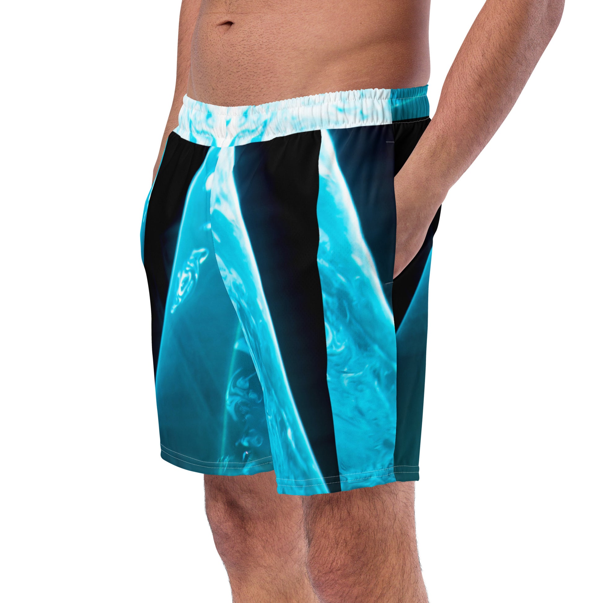 Men's Aqua Spotlight Swim Trunks will give you just the experience you need to see yourself in the spotlight and look good while doing so!