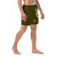 Karaka Rebel Artist Swim Trunks - Army green swim trunks representing the warrior spirit of the rebel artist.