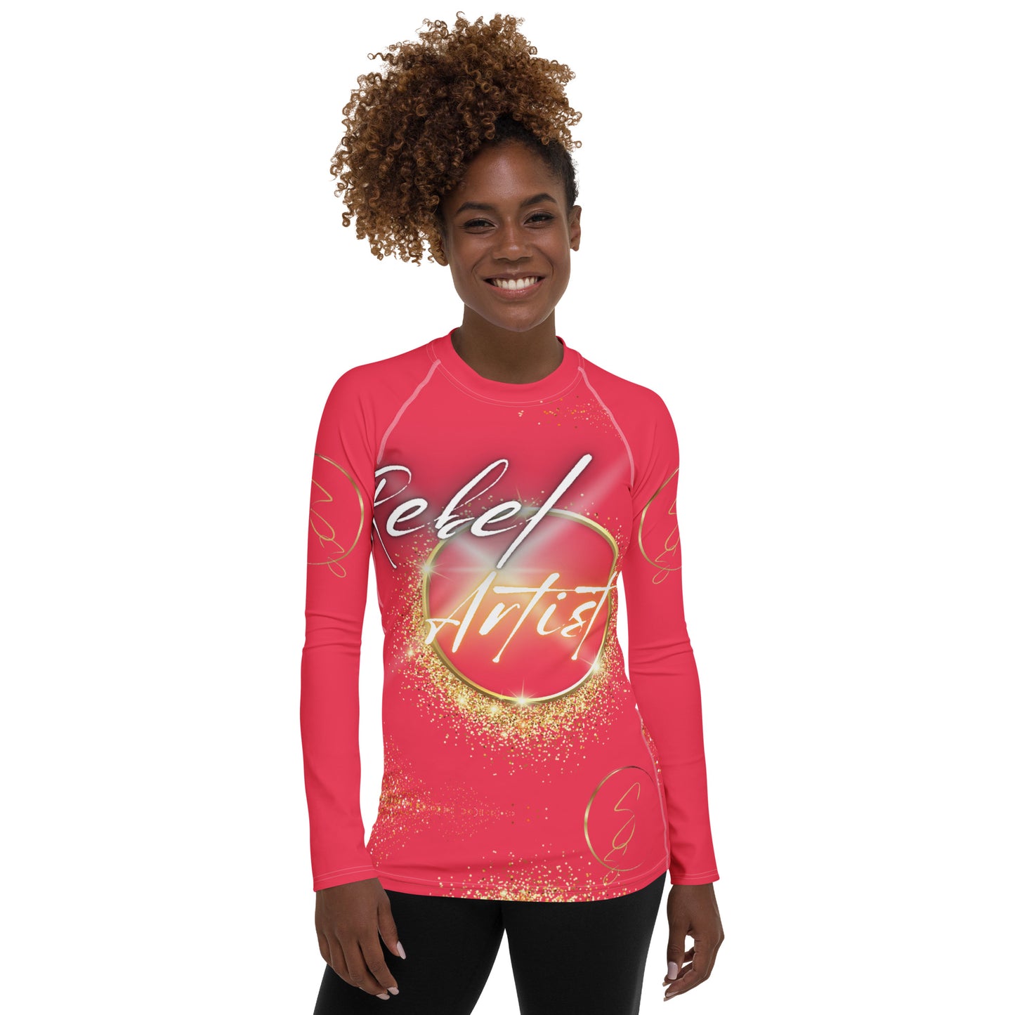 Rebel Artist Women's Rash Guard - Radical Red