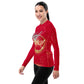 Rebel Artist Women's Rash Guard - Crimson