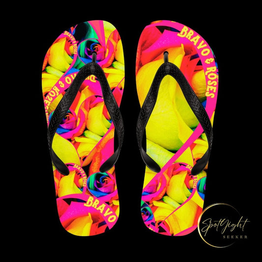 🌟 Step into the Spotlight! 🌟 Elevate your style with Bravo & Roses Signature flip flops! 🌹✨ ⠀ 🎨 Calling all Spotlyght Seekers and Art Enthusiasts! 🎨 These flip flops are more than just footwear – they're a celebration of art and creativity! 🎉 Embrace your artistic spirit with every step you take.