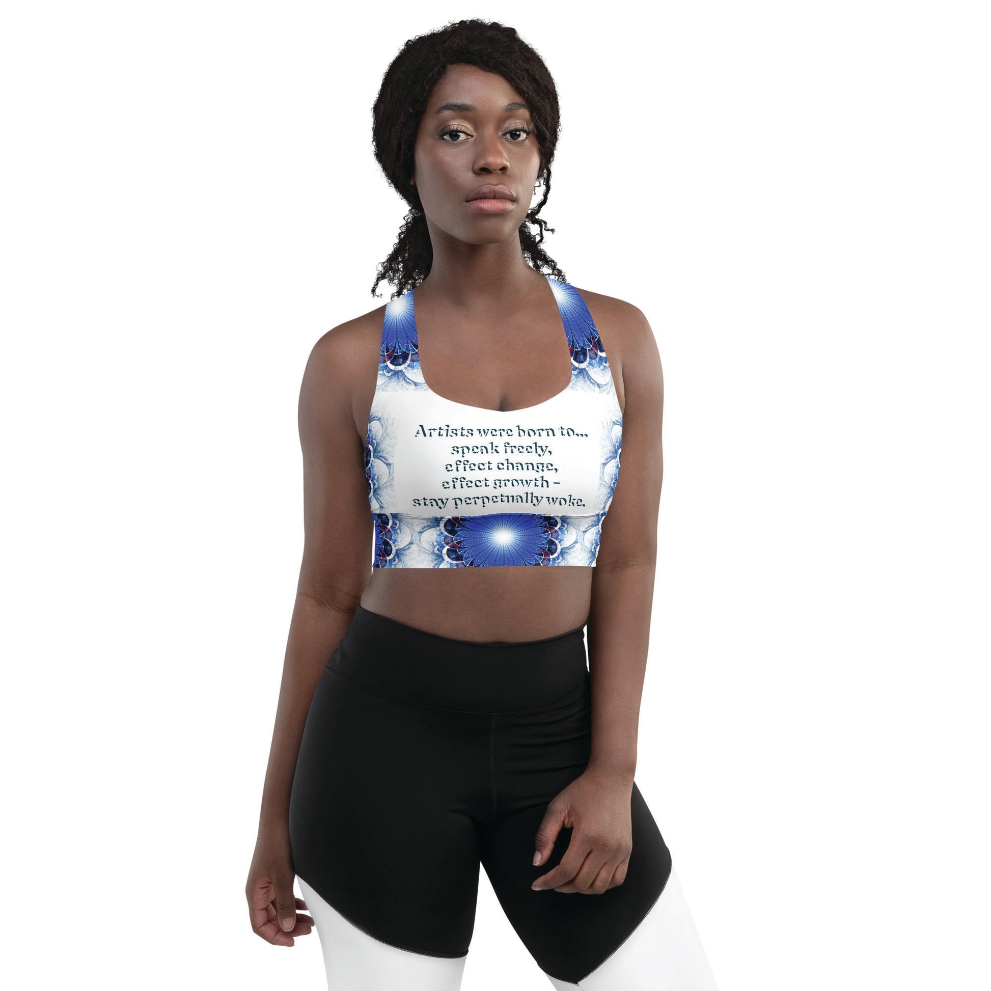 Perpetually Wok Artist Sports Bra for the Artist who seeks the spotlight