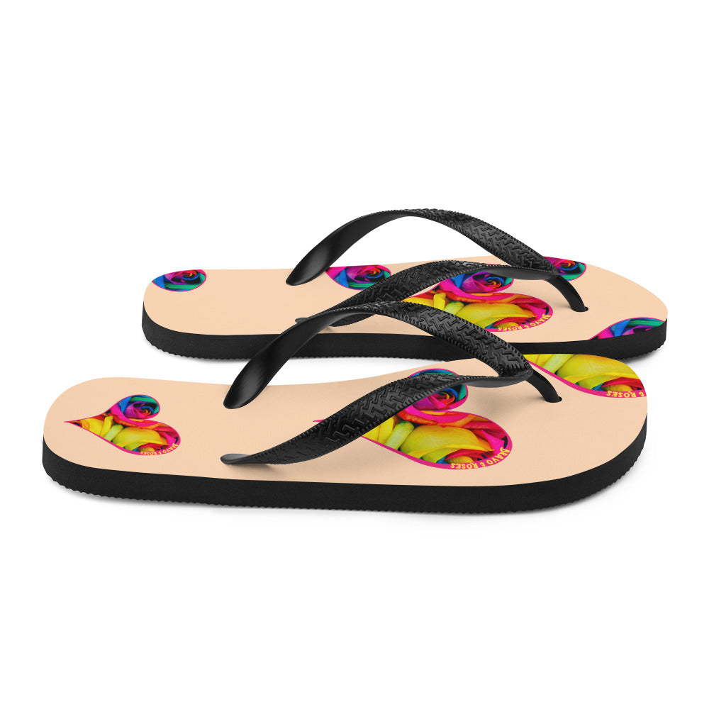 Bravo & Roses Bouquet Flip-Flops - Sandy Beach