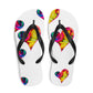 Bravo & Roses Bouquet Flip-Flops - White