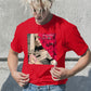 A bold and stylish Unisex Artist Vulnerable Warrior T-Shirt in Classic design, specifically crafted for Female Artists The shirt features empowering graphics, celebrating authenticity on stage and fierce warrior strength off stage. Perfect for making a statement in the world of art and beyond. Red T-Shirt