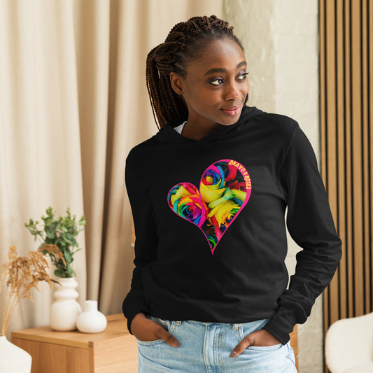 Bravo & Roses Hooded Long-Sleeve Tee - Bouquet: A stylish and comfortable hooded tee, because artists deserve praise. Featuring intricate designs and vibrant colors, it's perfect for expressing your unique fashion sense.