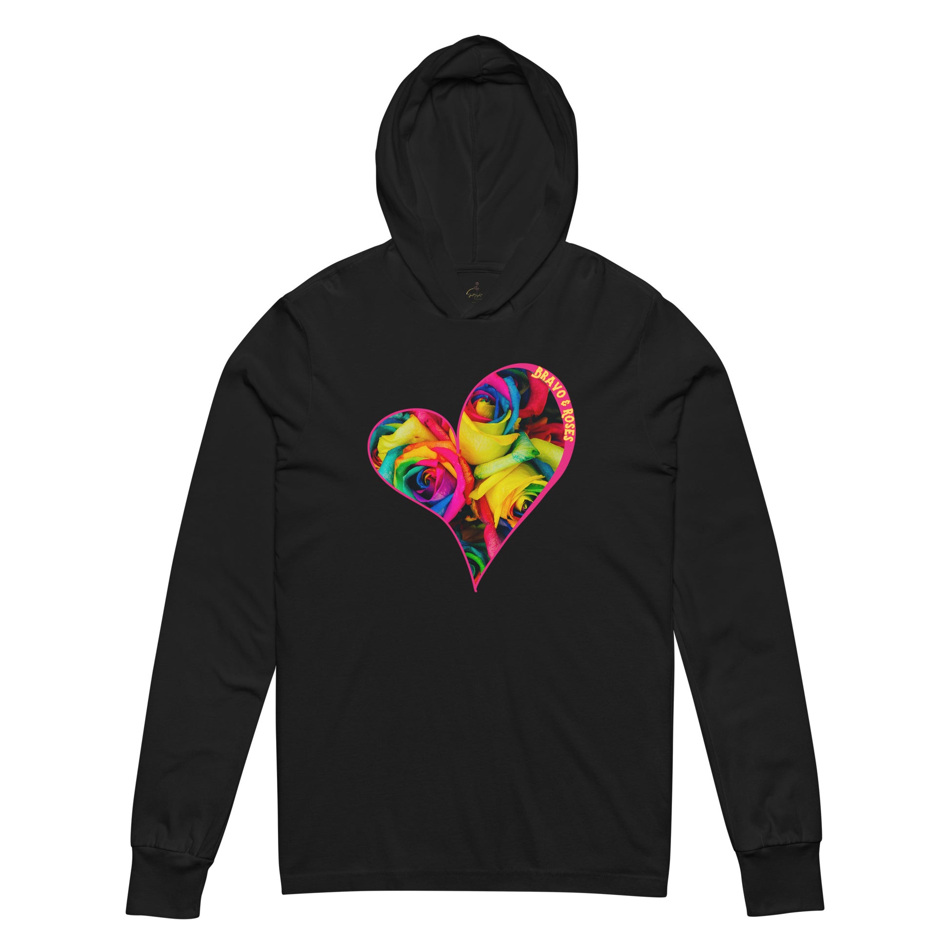 Bravo & Roses Hooded Long-Sleeve Tee - Bouquet: A stylish and comfortable hooded tee, because artists deserve praise. Featuring intricate designs and vibrant colors, it's perfect for expressing your unique fashion sense.
