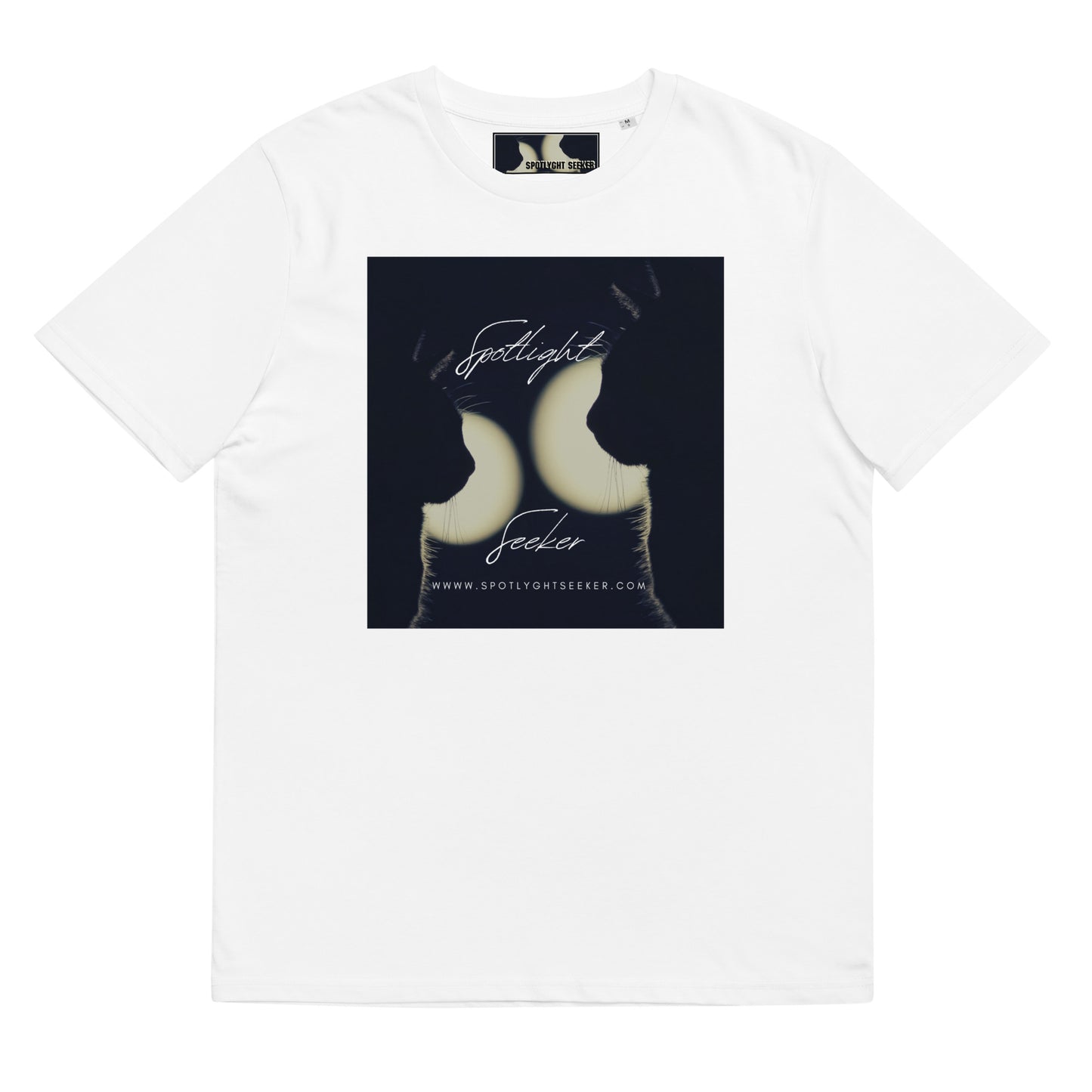 A little play on words in the industry we know of "casting calls" or "call sheet", thus for the cat-loving artist we have the Cat Call Collection for the artist who loves their cat and the spotlight! - Cat Call T-Shirt - White