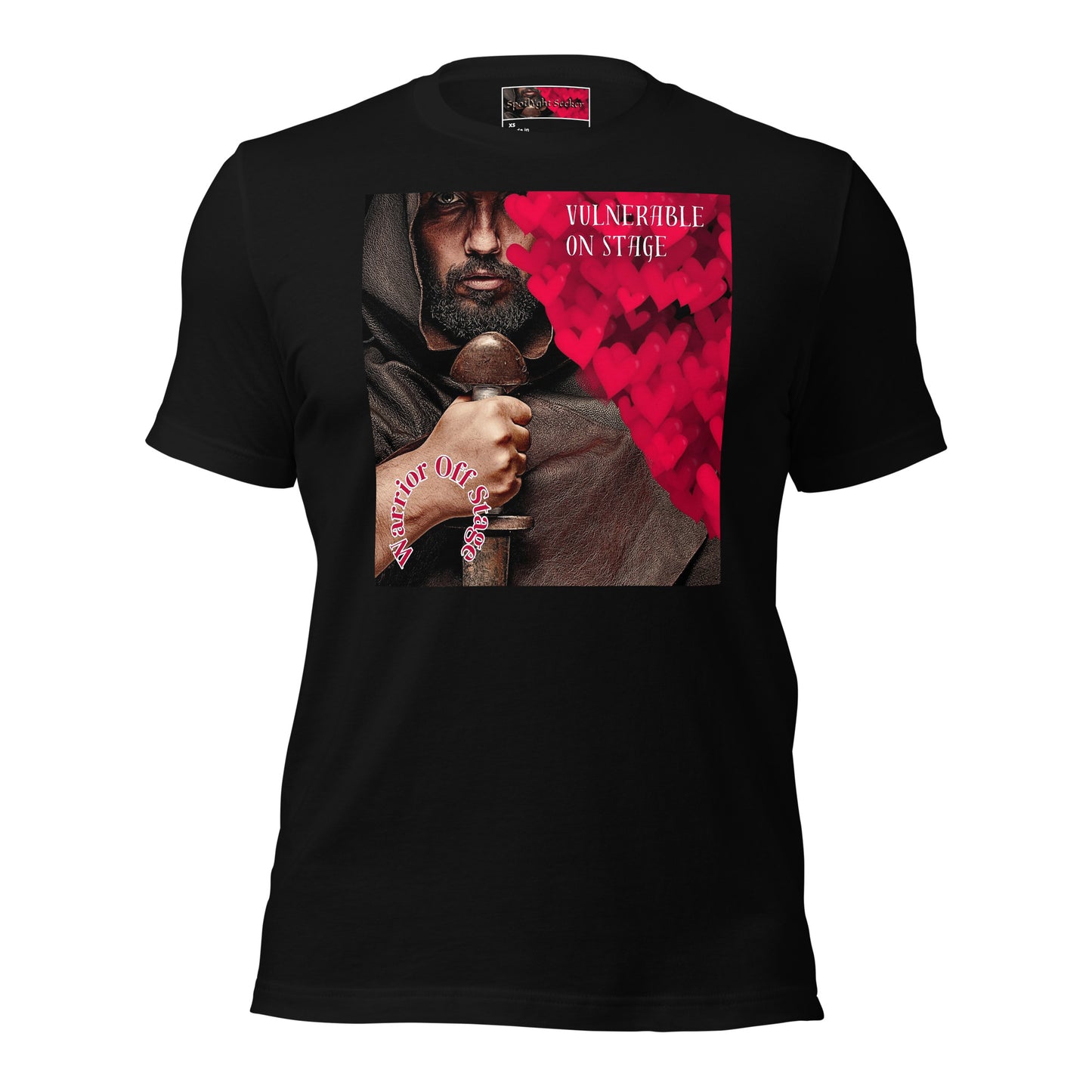ulnerable Warrior BAM T-Shirt: Onstage, vulnerability reveals the artist's soul; offstage, transform into a warrior, guarding profound truths. Embrace the delicate dance with authenticity and resilience in this living masterpiece.