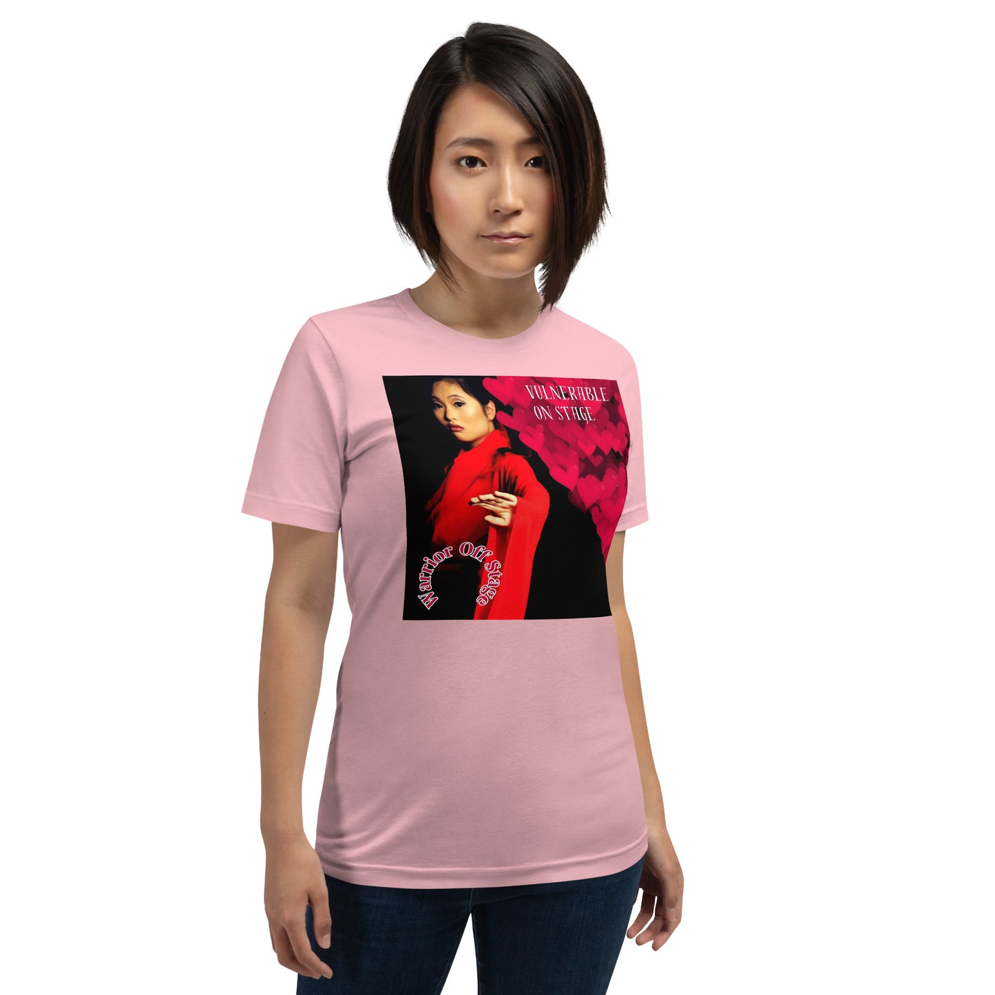 Unleash your artistic essence with the Vulnerable Warrior AFA Tee. Break free from perfectionism, embrace authenticity, and let your true artistry shine through with each wear. - Pink