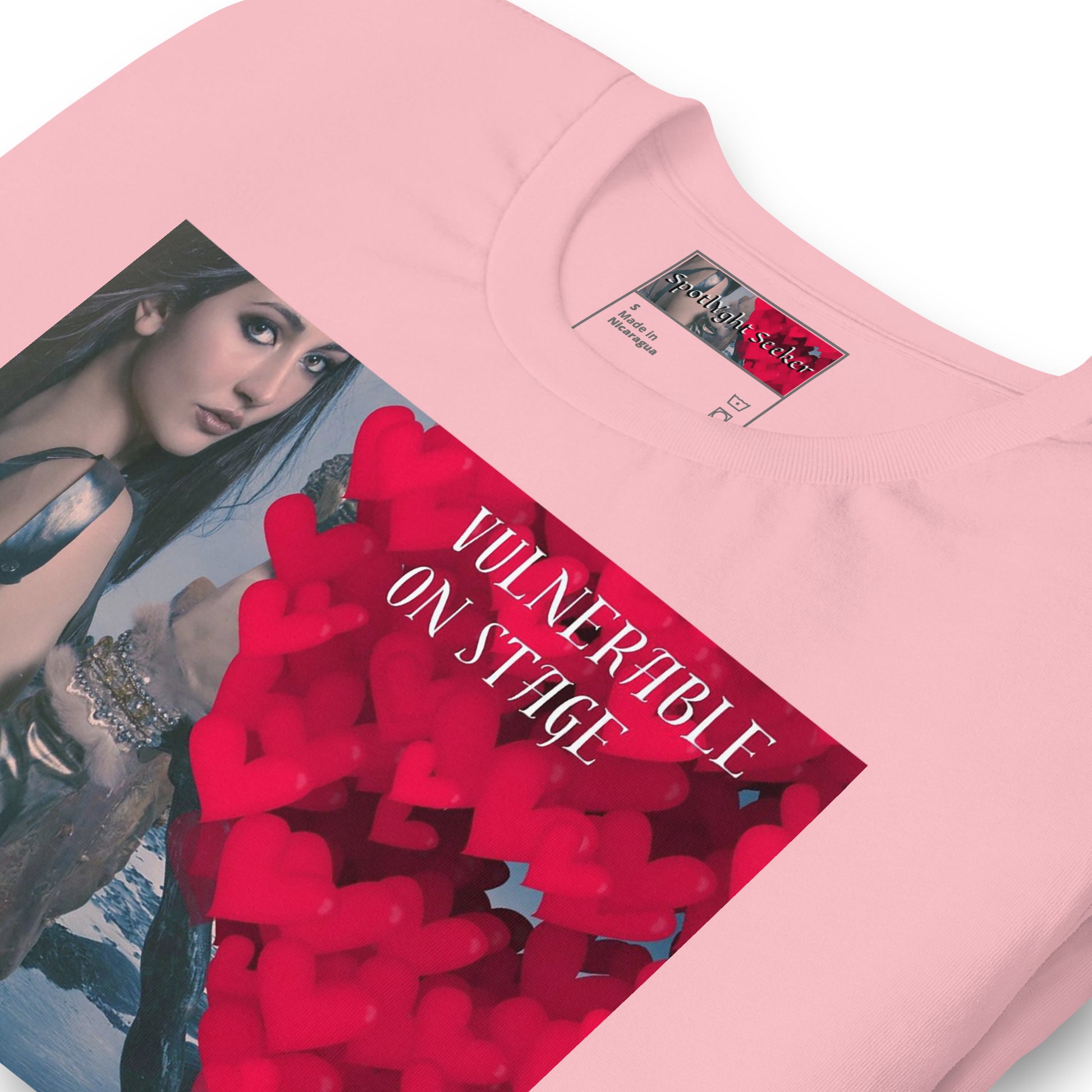 BRFA ROSE Vulnerable Artist Unisex Tee - Embrace authenticity and shield yourself from judgment with our empowering tee. Crush negative vibes and own your spotlight with every wear. Pink