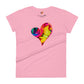 Bravo & Roses Multi- Color Heart Women's Short Sleeve T-Shirt