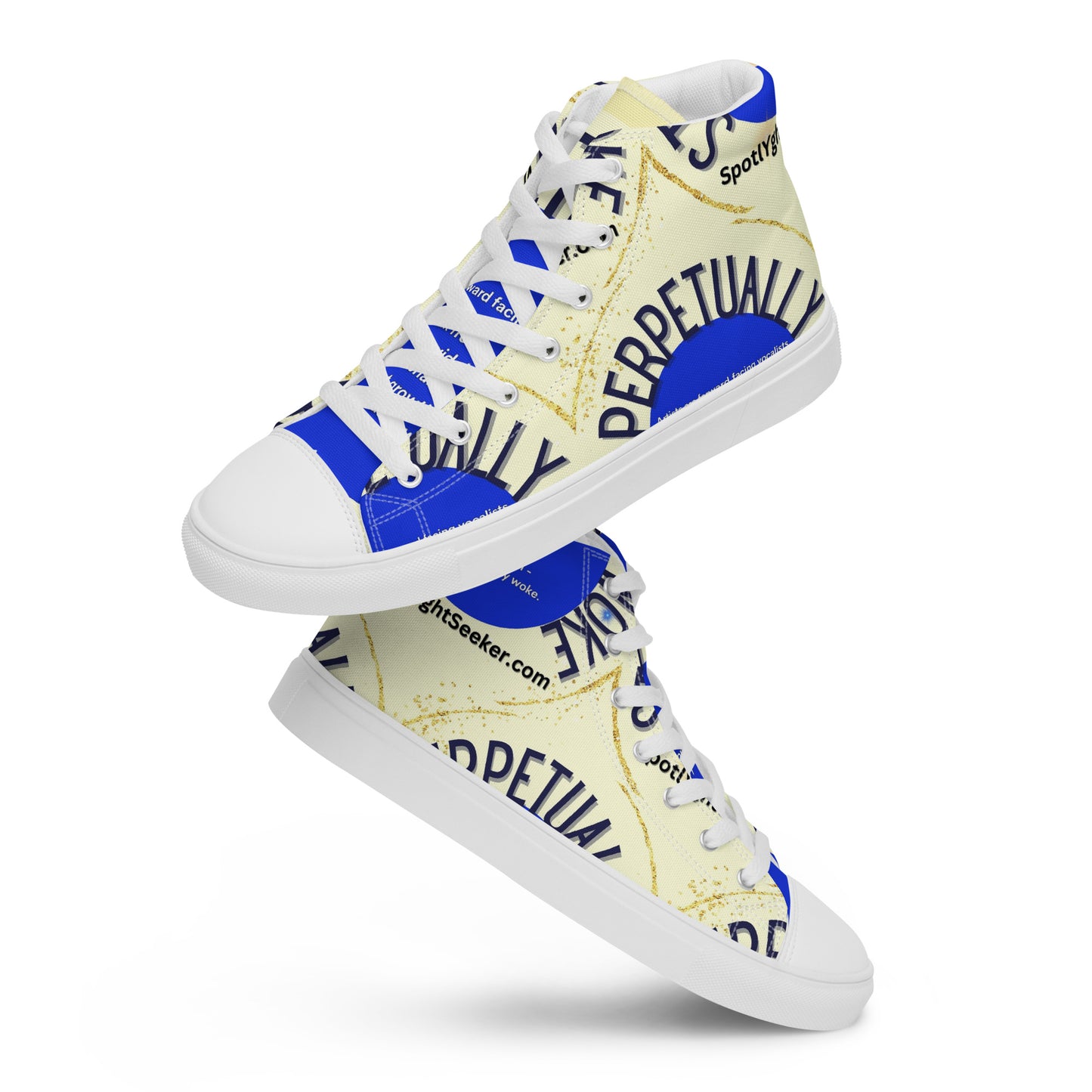 Perpetually Woke Artist Women’s High Top Canvas Shoes