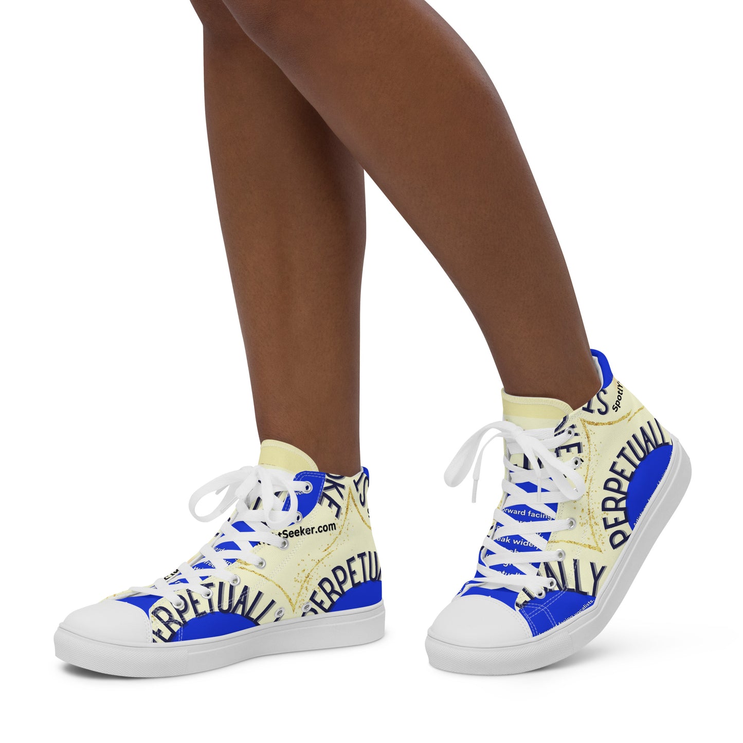 Perpetually Woke Artist Women’s High Top Canvas Shoes