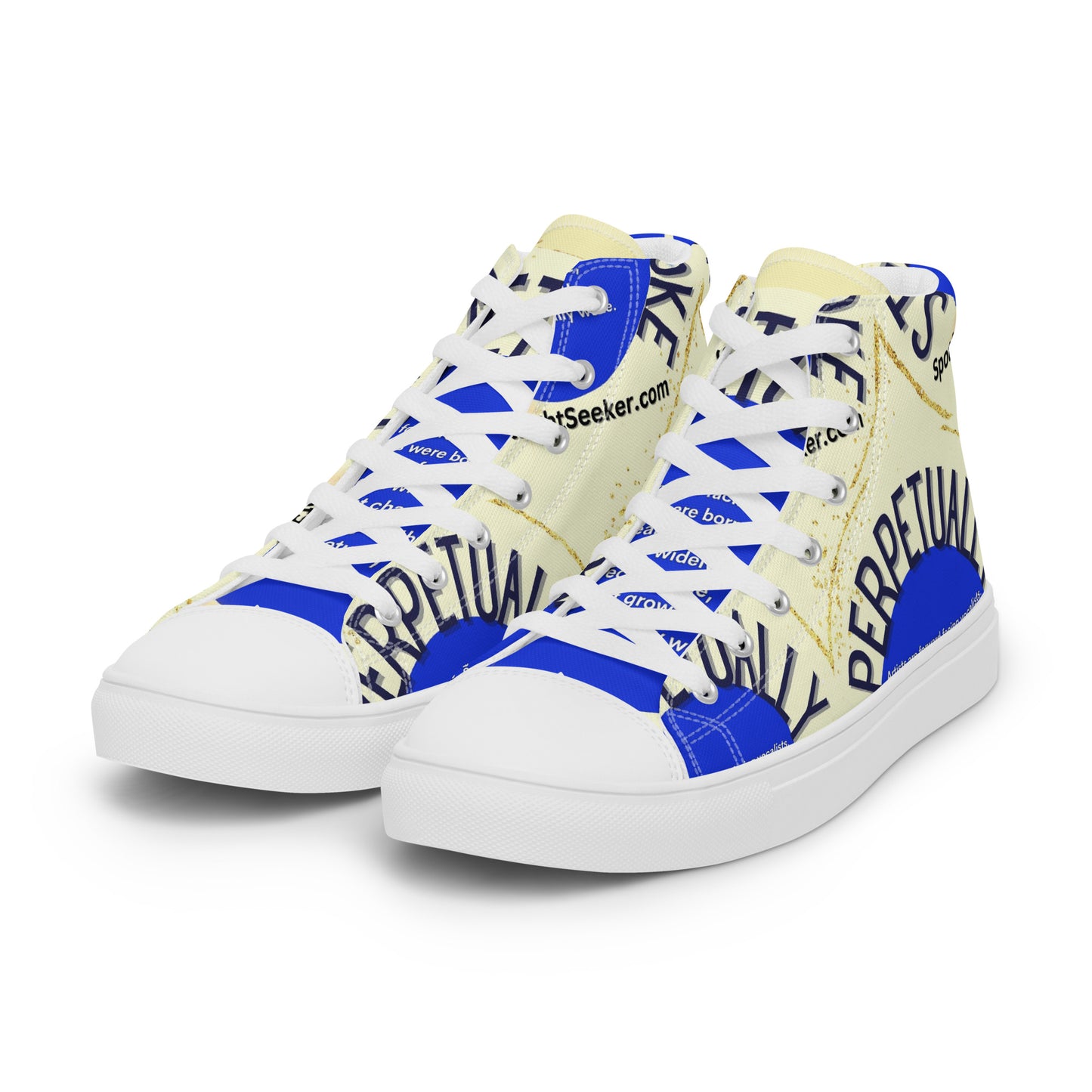 Perpetually Woke Artist Women’s High Top Canvas Shoes