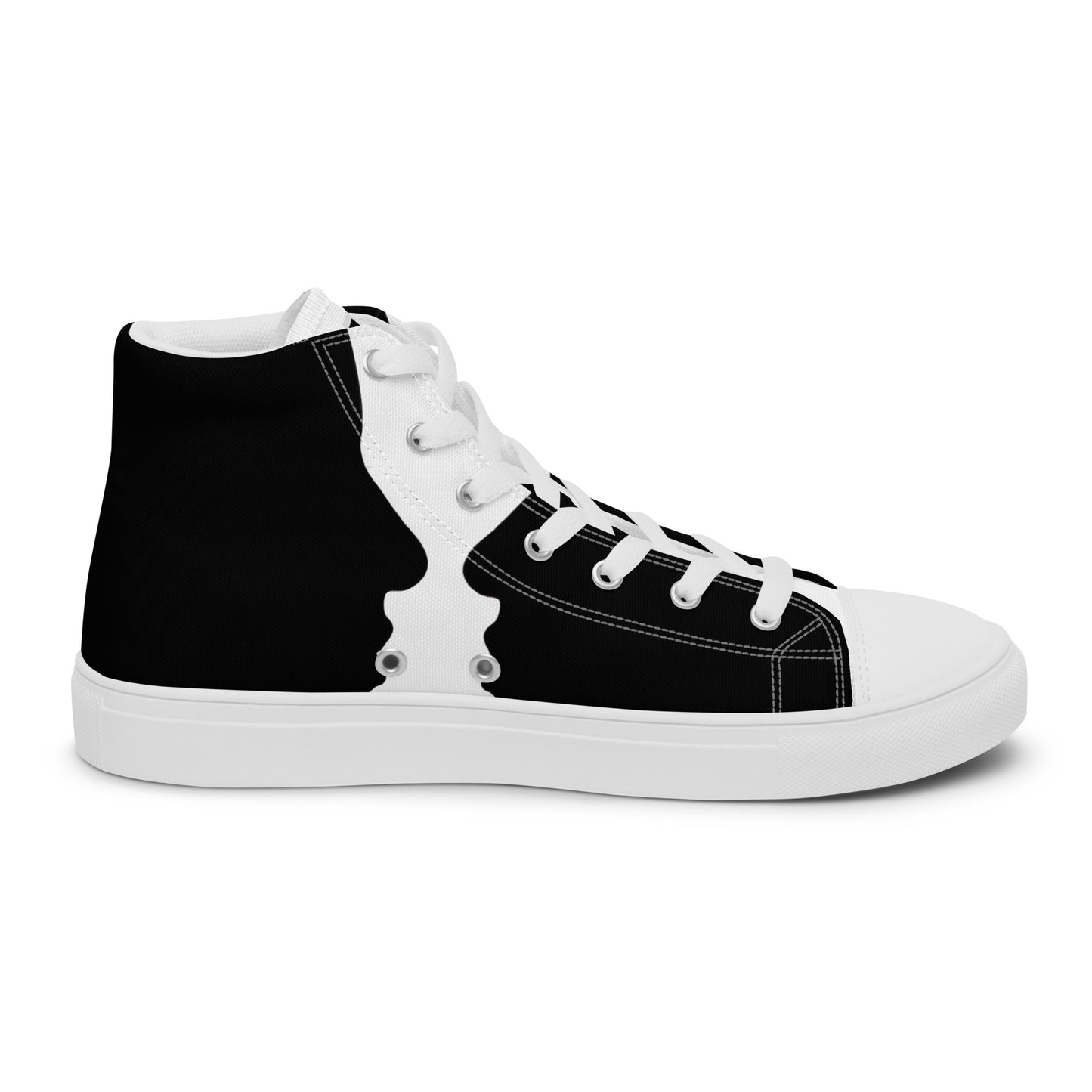 SpotlYght Seeker Women’s High Top Canvas Shoes in Crisp White – Strut with confidence and express your artistic spirit with this Motivate-Merch essential.