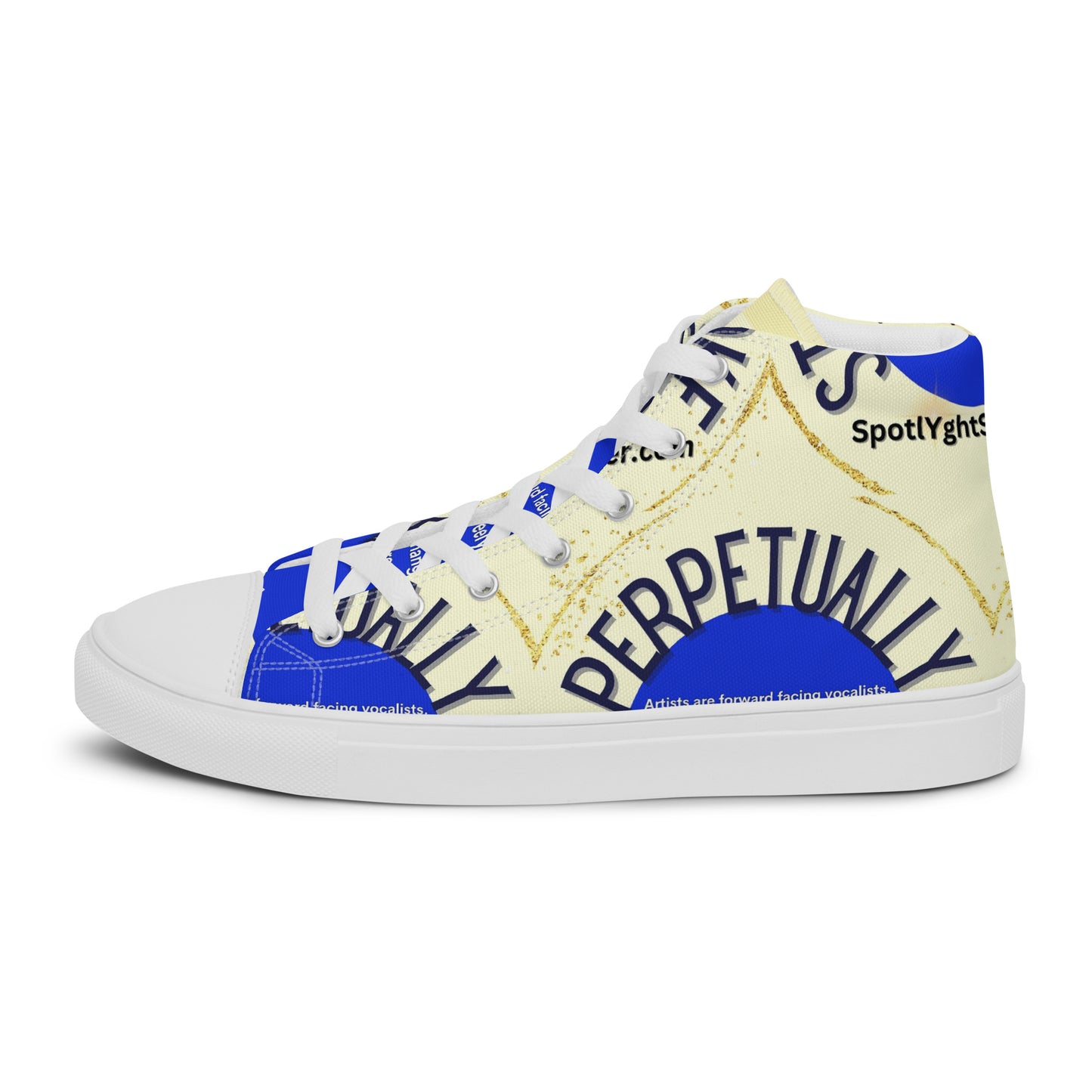 Perpetually Woke Artist Women’s High Top Canvas Shoes