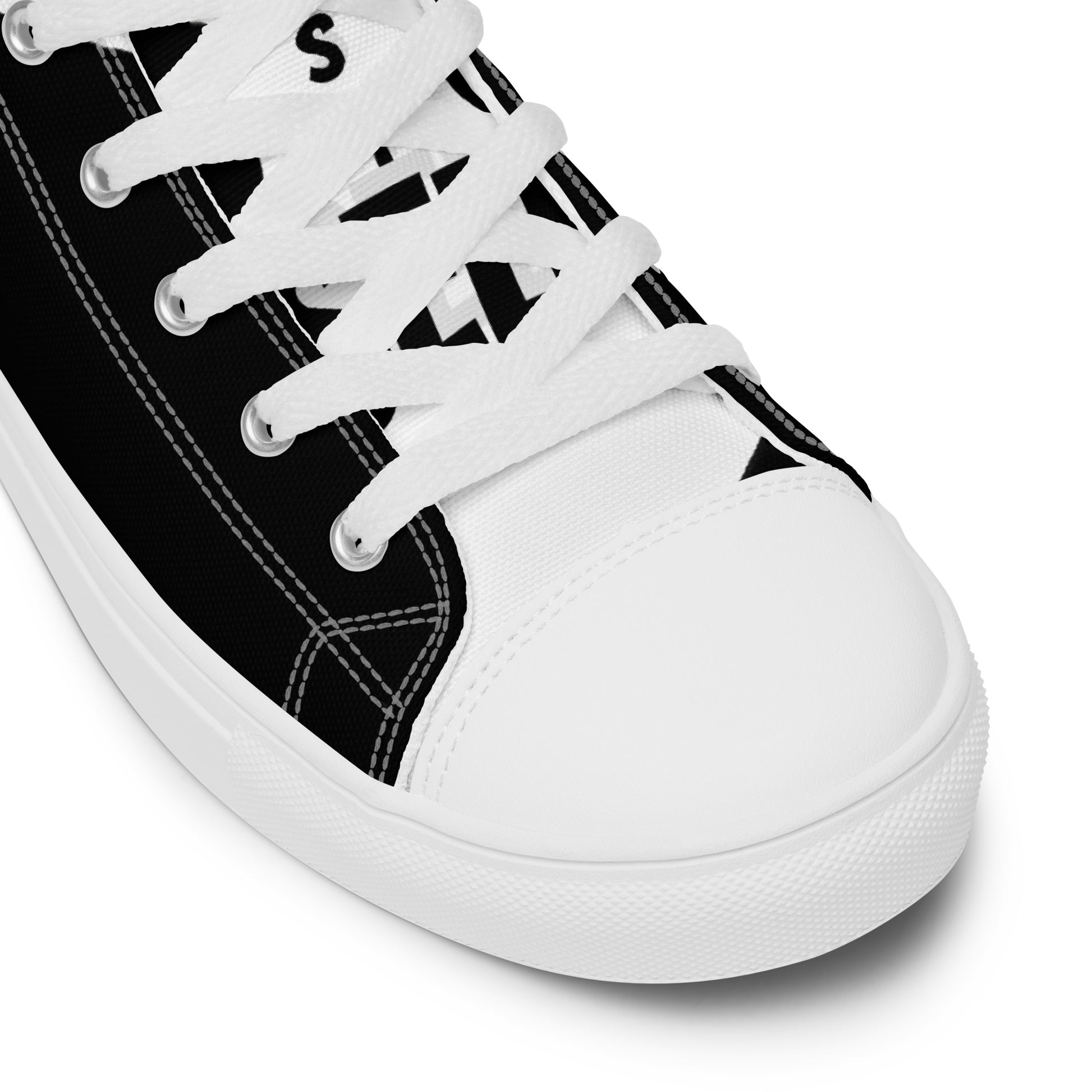 SpotlYght Seeker Women’s High Top Canvas Shoes in Crisp White – Strut with confidence and express your artistic spirit with this Motivate-Merch essential.