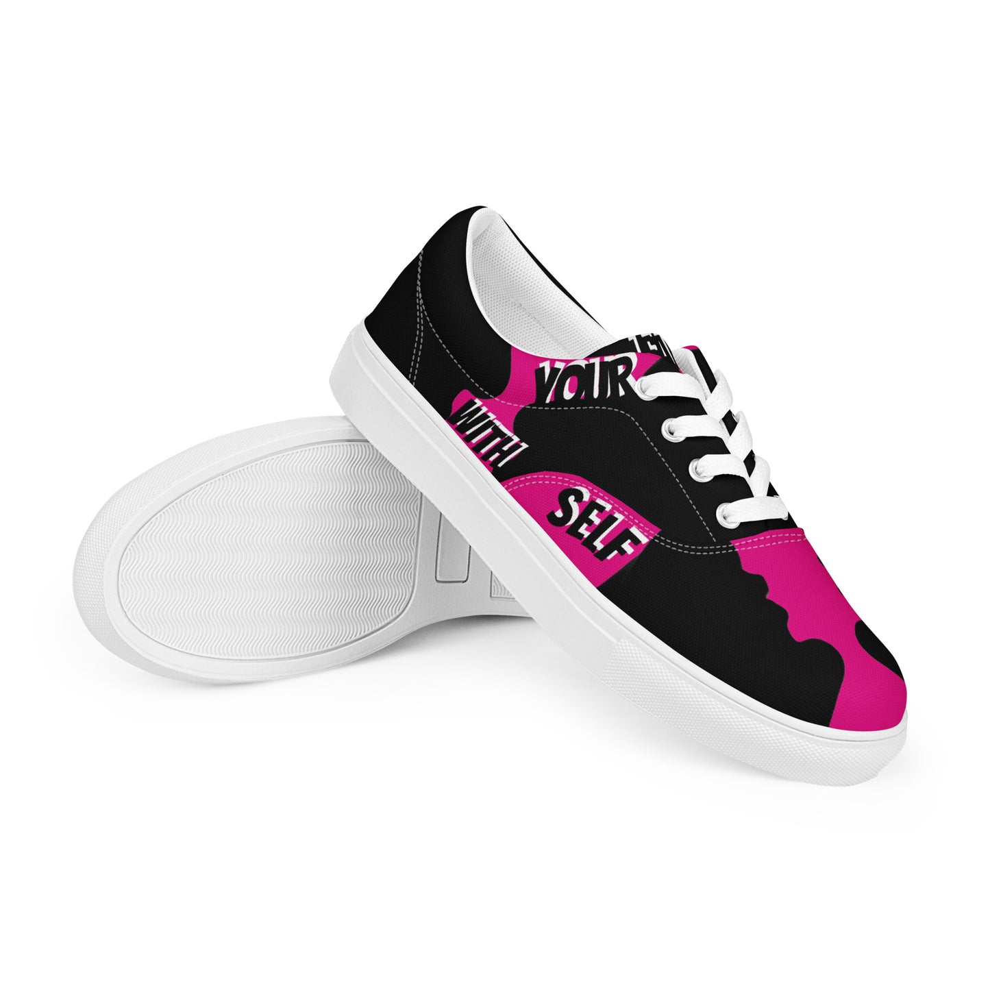 LBS Women’s Lace-Up Canvas Shoes - Violet Red