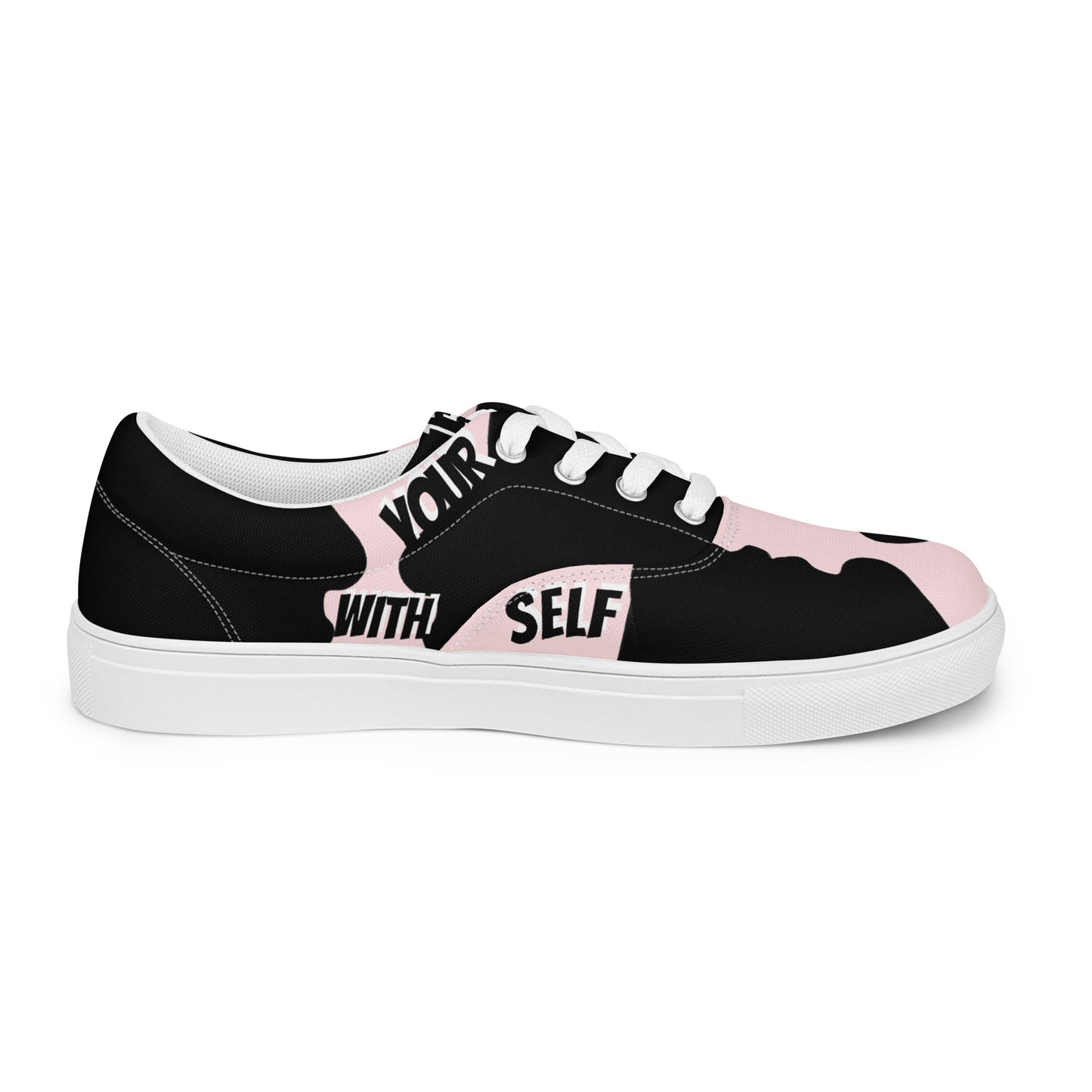 LBS Women’s Lace-Up Canvas Shoes - Pink