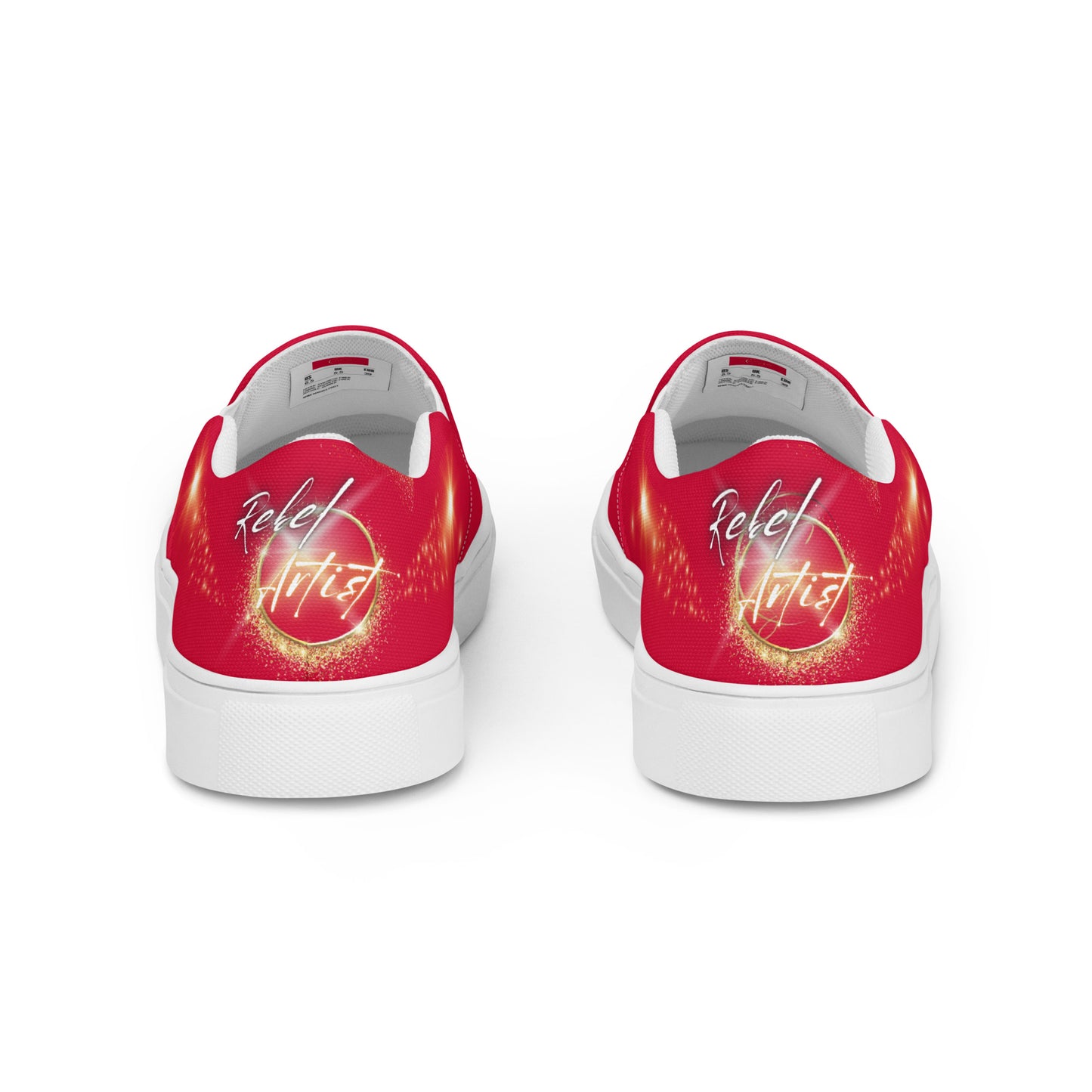 Rebel Artist Women’s Slip-On Canvas Shoes - Crimson