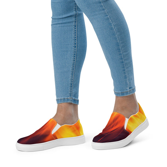 Artist on Fire Women’s Slip-On Canvas Shoes