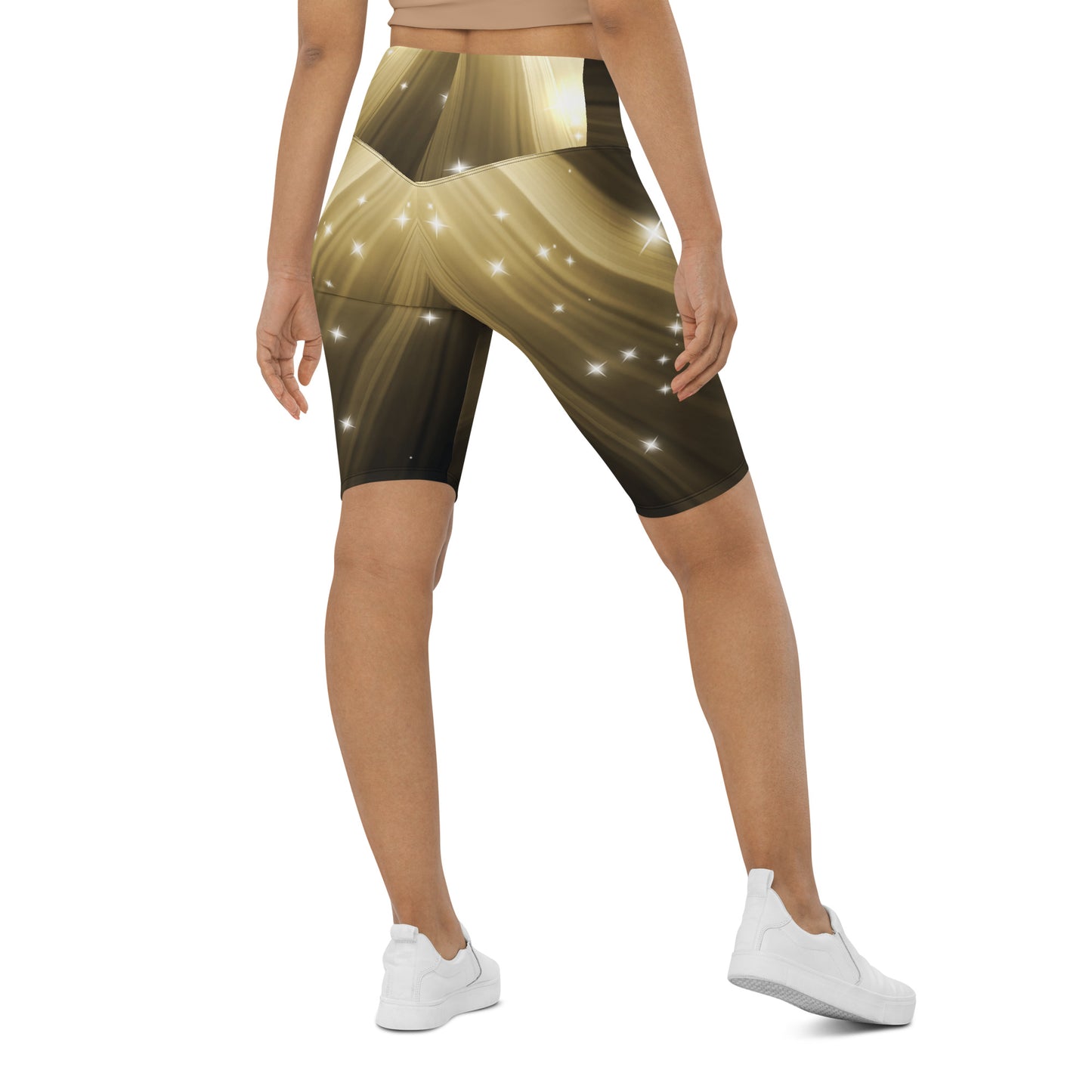 Gold SpotlYght Biker Shorts