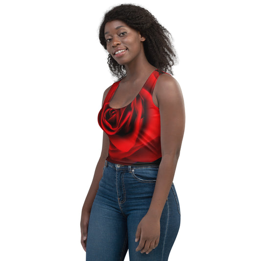 Vibrant Rose Crop Top