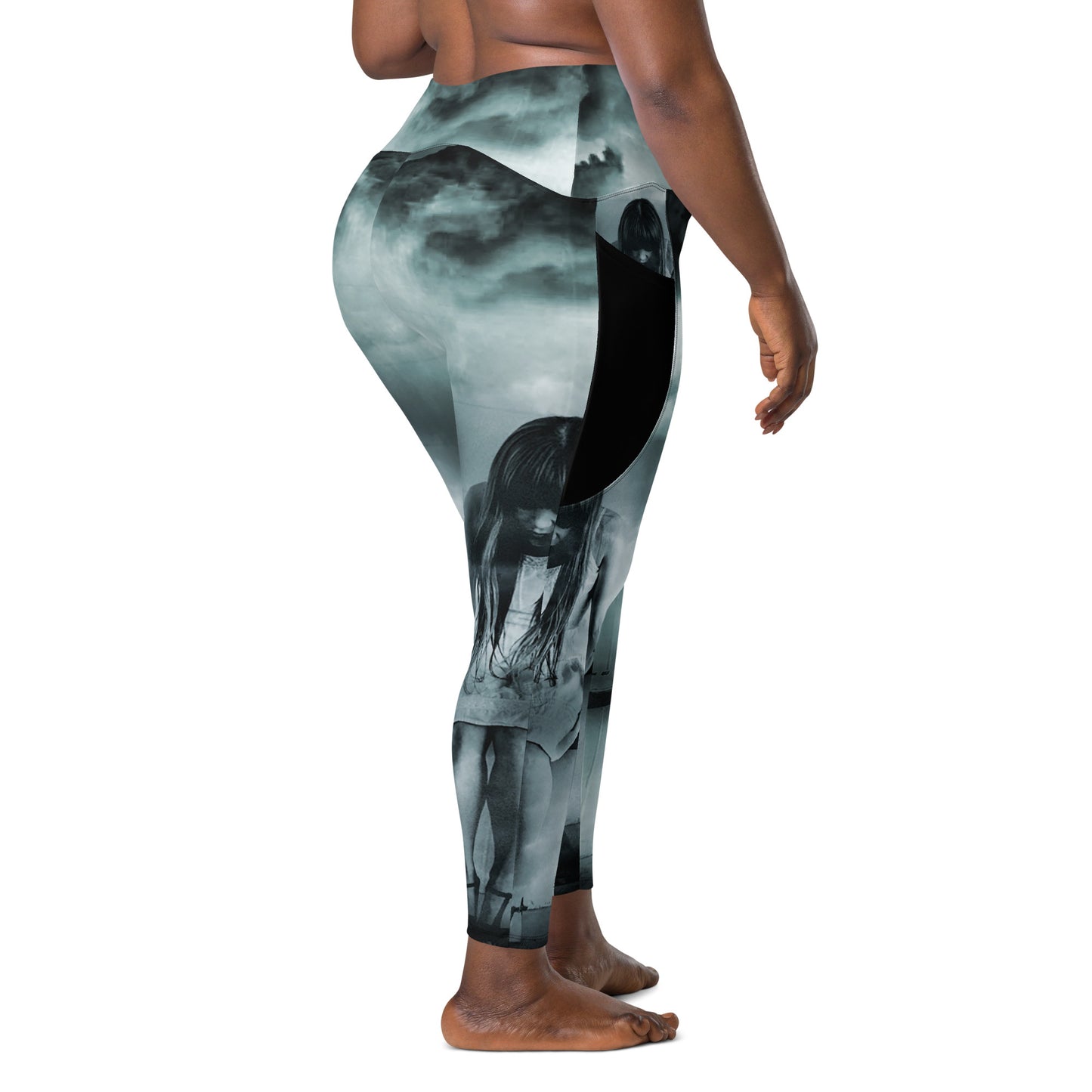 Clouded Judgment Leggings with Pockets - Plus Size