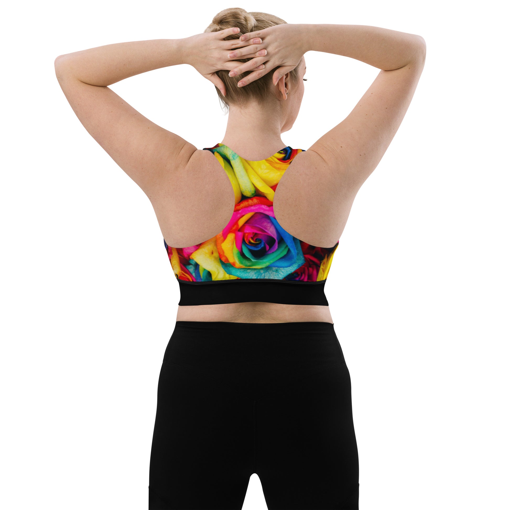Plus Size Emote Merch from SpotlYght Seeker - from the Bravo and Roses Collection the Moonlight & Roses Sports Bra for the Female Artist because artists deserve praise.