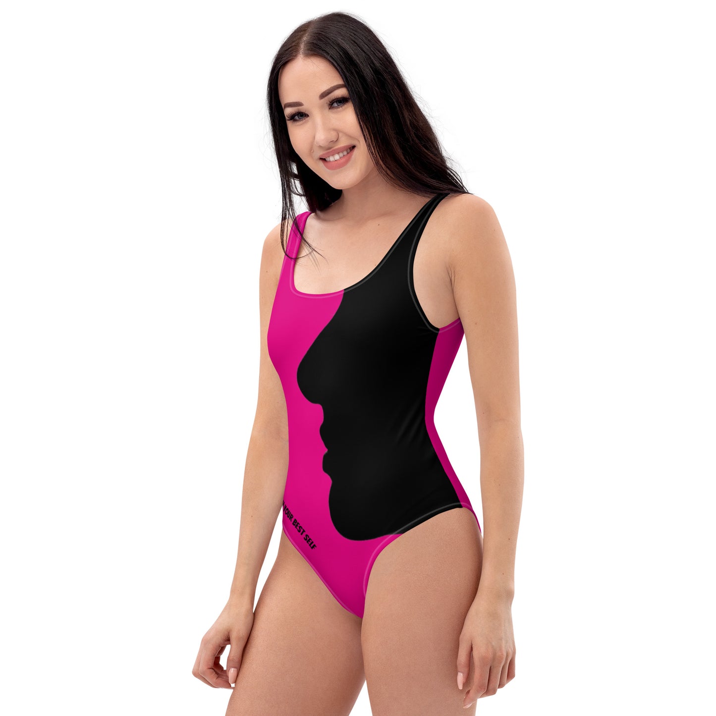 LBS One-Piece Swimsuit - Violet Red