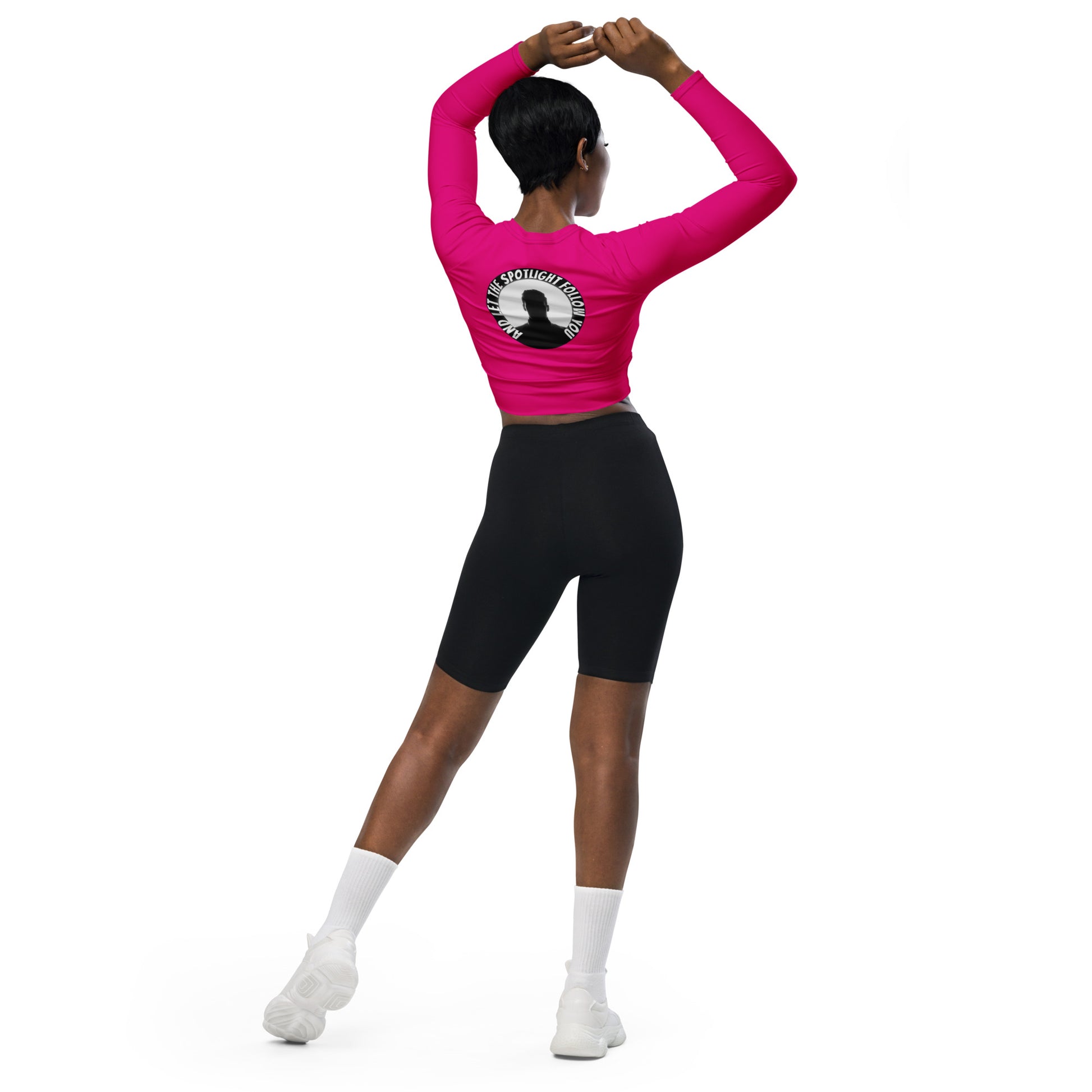 Dynamic Matching Long-Sleeve Crop – Maintain sexy in a bulk fest season with SpotlYght Seeker's design-matched crop top